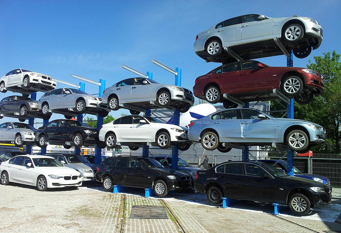 cantilever racking for the storage of End-Of-Life-Vehicles (ELV storage)