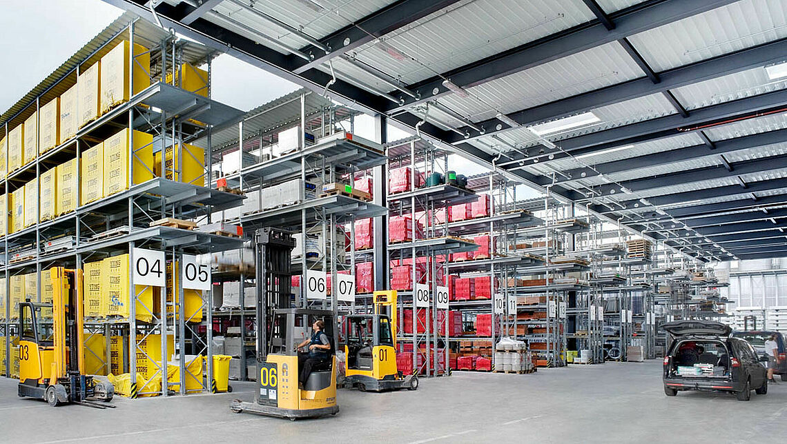 pallet racking system for building material